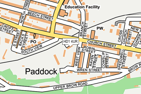 HD1 4UR map - OS OpenMap – Local (Ordnance Survey) HD1 4UR map - OS OpenMap – Local (Ordnance Survey)