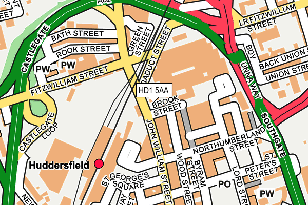 HD1 5AA map - OS OpenMap – Local (Ordnance Survey) HD1 5AA map - OS OpenMap – Local (Ordnance Survey)