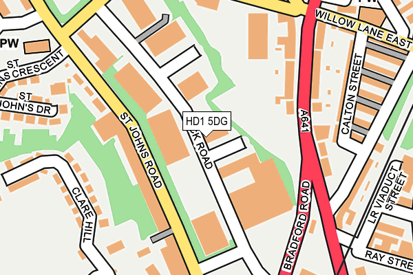 HD1 5DG map - OS OpenMap – Local (Ordnance Survey) HD1 5DG map - OS OpenMap – Local (Ordnance Survey)