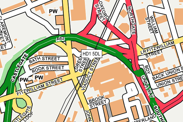 HD1 5DL map - OS OpenMap – Local (Ordnance Survey)