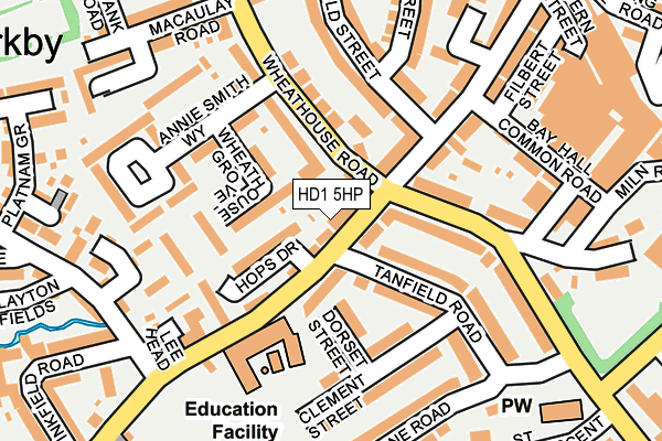 HD1 5HP map - OS OpenMap – Local (Ordnance Survey) HD1 5HP map - OS OpenMap – Local (Ordnance Survey)