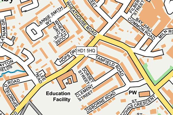 HD1 5HQ map - OS OpenMap – Local (Ordnance Survey) HD1 5HQ map - OS OpenMap – Local (Ordnance Survey)