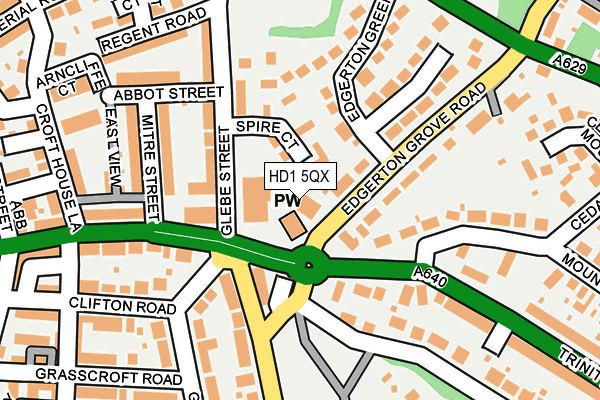 HD1 5QX map - OS OpenMap – Local (Ordnance Survey) HD1 5QX map - OS OpenMap – Local (Ordnance Survey)
