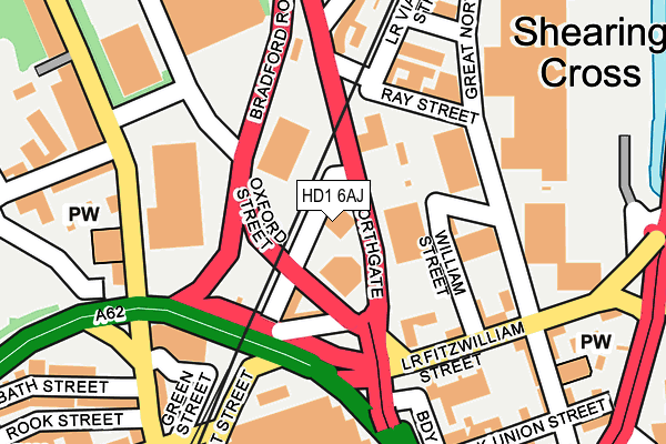 HD1 6AJ map - OS OpenMap – Local (Ordnance Survey) HD1 6AJ map - OS OpenMap – Local (Ordnance Survey)