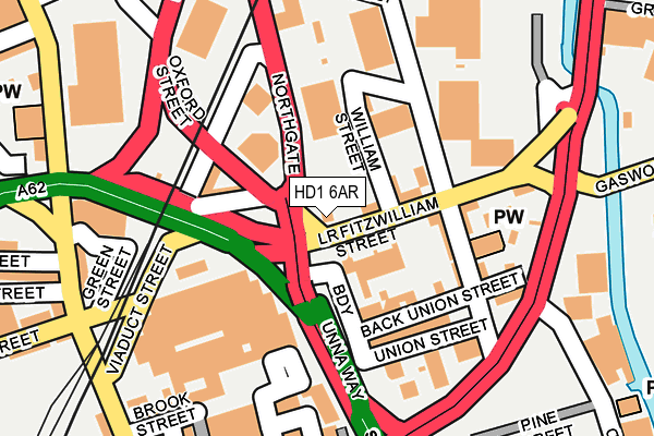 HD1 6AR map - OS OpenMap – Local (Ordnance Survey) HD1 6AR map - OS OpenMap – Local (Ordnance Survey)