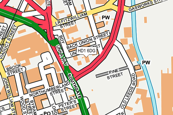 HD1 6DG map - OS OpenMap – Local (Ordnance Survey) HD1 6DG map - OS OpenMap – Local (Ordnance Survey)