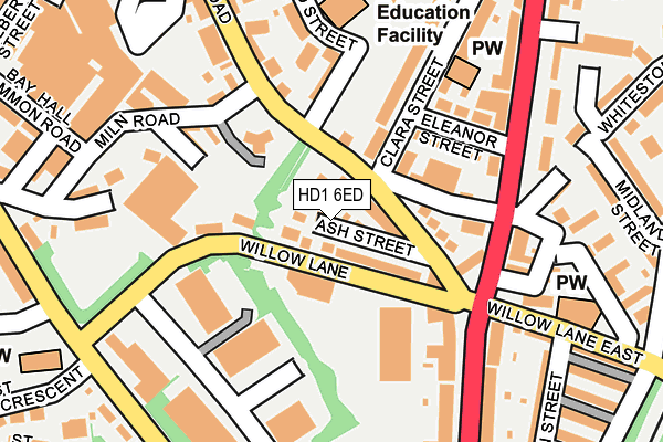 HD1 6ED map - OS OpenMap – Local (Ordnance Survey) HD1 6ED map - OS OpenMap – Local (Ordnance Survey)