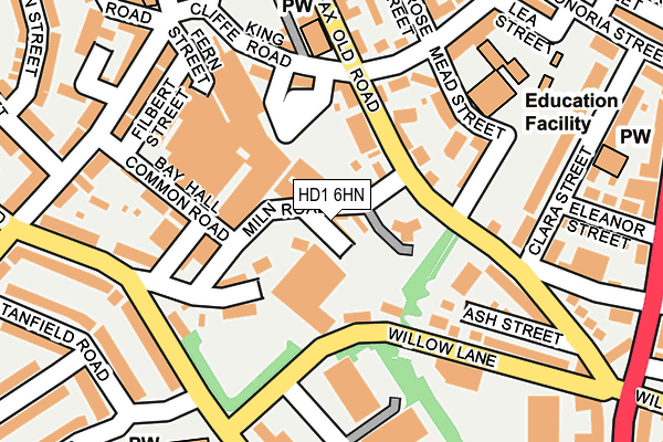 HD1 6HN map - OS OpenMap – Local (Ordnance Survey) HD1 6HN map - OS OpenMap – Local (Ordnance Survey)