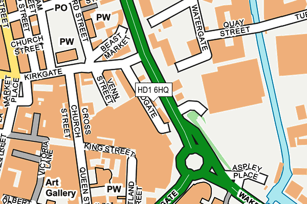 HD1 6HQ map - OS OpenMap – Local (Ordnance Survey) HD1 6HQ map - OS OpenMap – Local (Ordnance Survey)
