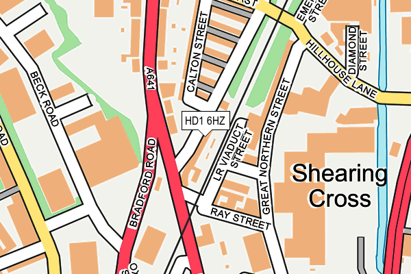 HD1 6HZ map - OS OpenMap – Local (Ordnance Survey) HD1 6HZ map - OS OpenMap – Local (Ordnance Survey)