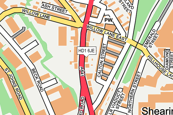 HD1 6JE map - OS OpenMap – Local (Ordnance Survey) HD1 6JE map - OS OpenMap – Local (Ordnance Survey)