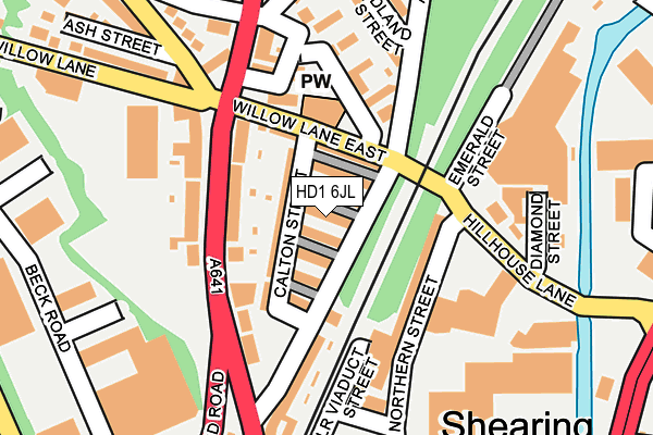 HD1 6JL map - OS OpenMap – Local (Ordnance Survey) HD1 6JL map - OS OpenMap – Local (Ordnance Survey)