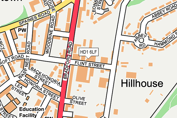 HD1 6LF map - OS OpenMap – Local (Ordnance Survey) HD1 6LF map - OS OpenMap – Local (Ordnance Survey)
