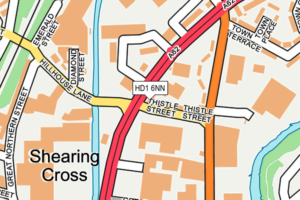 HD1 6NN map - OS OpenMap – Local (Ordnance Survey)