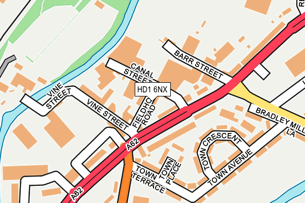 HD1 6NX map - OS OpenMap – Local (Ordnance Survey) HD1 6NX map - OS OpenMap – Local (Ordnance Survey)