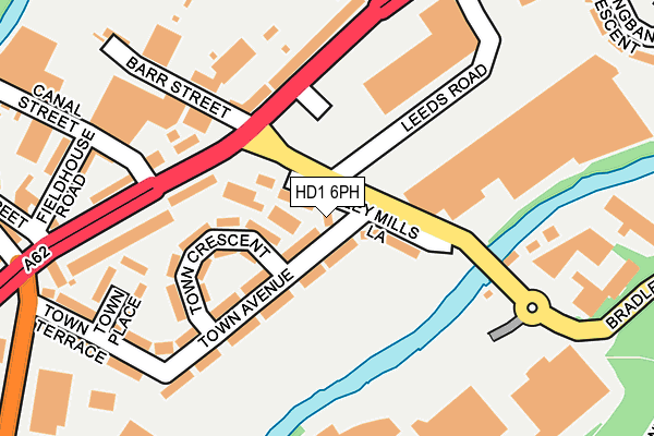 HD1 6PH map - OS OpenMap – Local (Ordnance Survey)