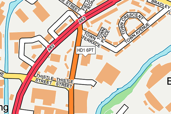 HD1 6PT map - OS OpenMap – Local (Ordnance Survey) HD1 6PT map - OS OpenMap – Local (Ordnance Survey)