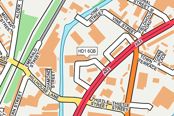HD1 6QB map - OS OpenMap – Local (Ordnance Survey) HD1 6QB map - OS OpenMap – Local (Ordnance Survey)