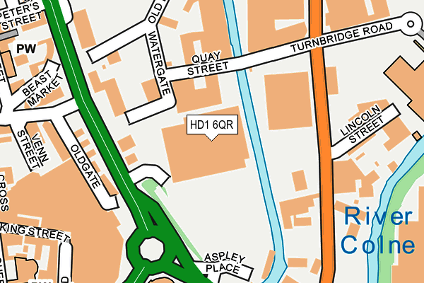 HD1 6QR map - OS OpenMap – Local (Ordnance Survey) HD1 6QR map - OS OpenMap – Local (Ordnance Survey)