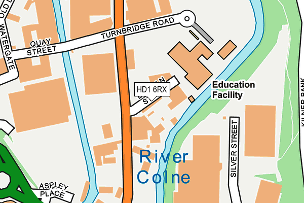 HD1 6RX map - OS OpenMap – Local (Ordnance Survey) HD1 6RX map - OS OpenMap – Local (Ordnance Survey)