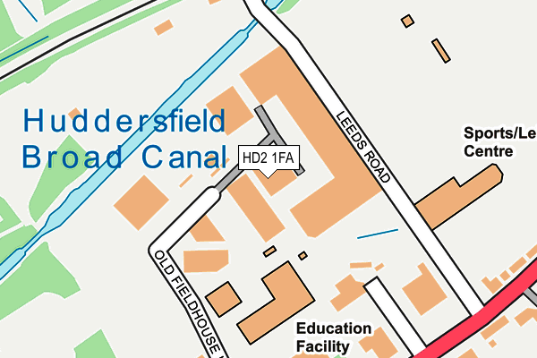 HD2 1FA map - OS OpenMap – Local (Ordnance Survey) HD2 1FA map - OS OpenMap – Local (Ordnance Survey)
