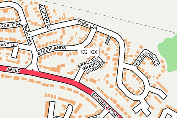 HD2 1QX map - OS OpenMap – Local (Ordnance Survey) HD2 1QX map - OS OpenMap – Local (Ordnance Survey)