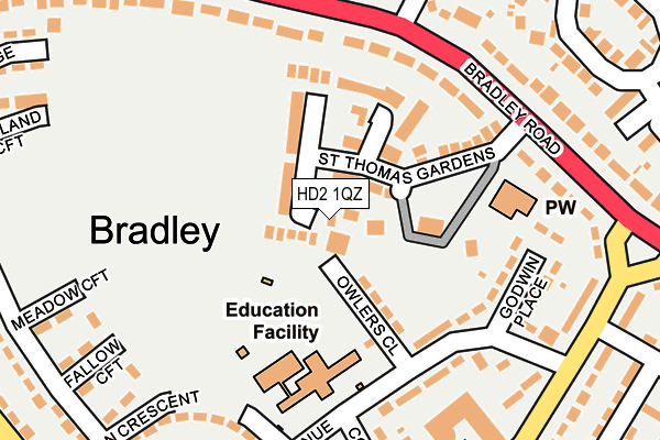 HD2 1QZ map - OS OpenMap – Local (Ordnance Survey) HD2 1QZ map - OS OpenMap – Local (Ordnance Survey)