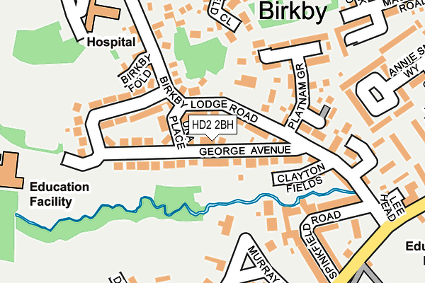 HD2 2BH map - OS OpenMap – Local (Ordnance Survey) HD2 2BH map - OS OpenMap – Local (Ordnance Survey)