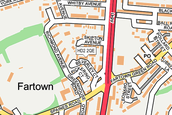 HD2 2QE map - OS OpenMap – Local (Ordnance Survey) HD2 2QE map - OS OpenMap – Local (Ordnance Survey)