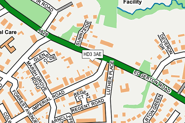 HD3 3AE map - OS OpenMap – Local (Ordnance Survey) HD3 3AE map - OS OpenMap – Local (Ordnance Survey)