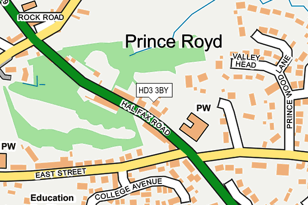 HD3 3BY map - OS OpenMap – Local (Ordnance Survey) HD3 3BY map - OS OpenMap – Local (Ordnance Survey)