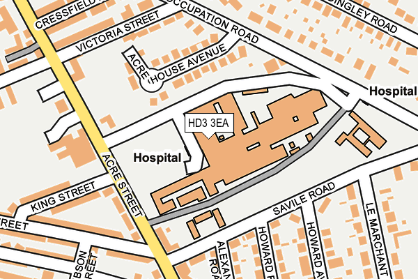 HD3 3EA map - OS OpenMap – Local (Ordnance Survey) HD3 3EA map - OS OpenMap – Local (Ordnance Survey)