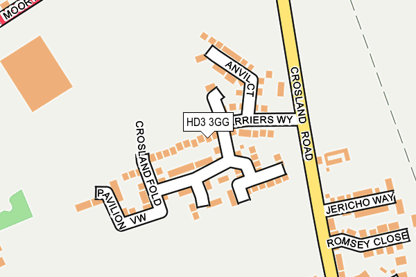 HD3 3GG map - OS OpenMap – Local (Ordnance Survey) HD3 3GG map - OS OpenMap – Local (Ordnance Survey)