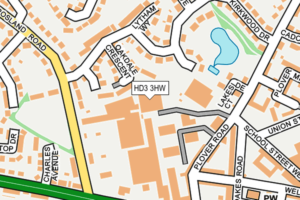 HD3 3HW map - OS OpenMap – Local (Ordnance Survey) HD3 3HW map - OS OpenMap – Local (Ordnance Survey)