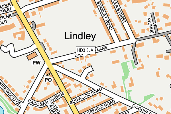 HD3 3JA map - OS OpenMap – Local (Ordnance Survey) HD3 3JA map - OS OpenMap – Local (Ordnance Survey)
