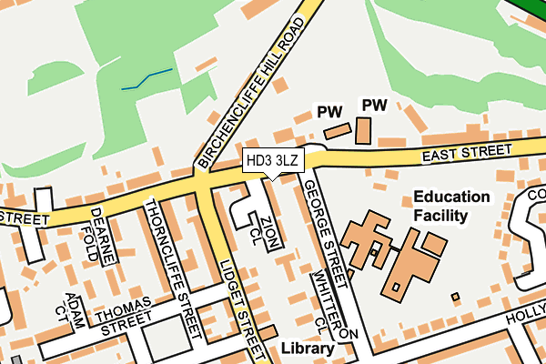 HD3 3LZ map - OS OpenMap – Local (Ordnance Survey) HD3 3LZ map - OS OpenMap – Local (Ordnance Survey)