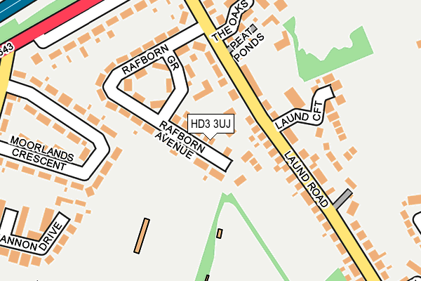 HD3 3UJ map - OS OpenMap – Local (Ordnance Survey) HD3 3UJ map - OS OpenMap – Local (Ordnance Survey)