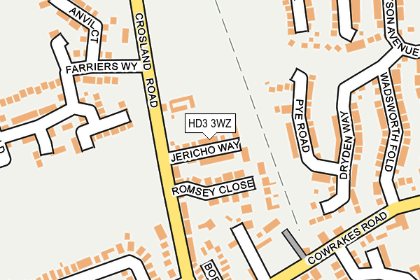 HD3 3WZ map - OS OpenMap – Local (Ordnance Survey) HD3 3WZ map - OS OpenMap – Local (Ordnance Survey)