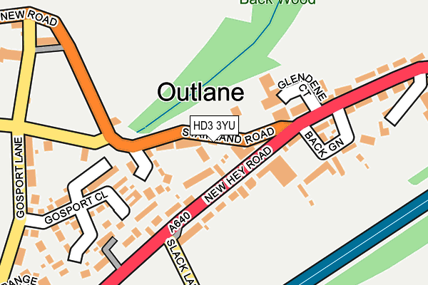HD3 3YU map - OS OpenMap – Local (Ordnance Survey) HD3 3YU map - OS OpenMap – Local (Ordnance Survey)