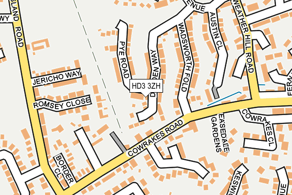 HD3 3ZH map - OS OpenMap – Local (Ordnance Survey) HD3 3ZH map - OS OpenMap – Local (Ordnance Survey)