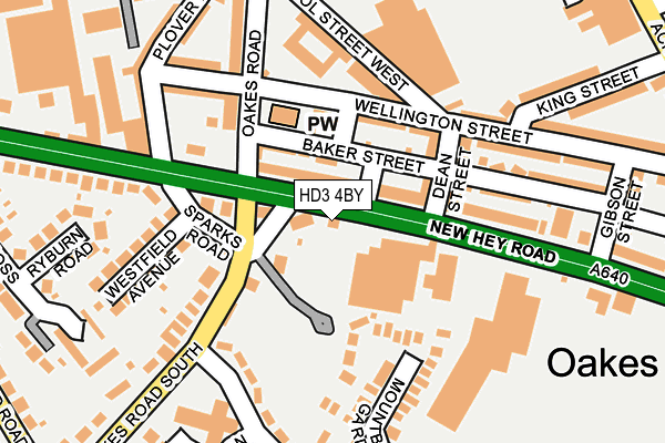 HD3 4BY map - OS OpenMap – Local (Ordnance Survey) HD3 4BY map - OS OpenMap – Local (Ordnance Survey)