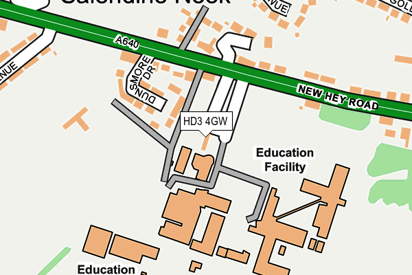 HD3 4GW map - OS OpenMap – Local (Ordnance Survey) HD3 4GW map - OS OpenMap – Local (Ordnance Survey)
