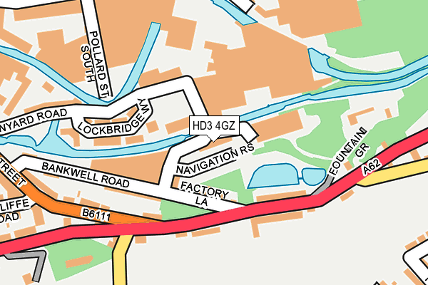 HD3 4GZ map - OS OpenMap – Local (Ordnance Survey) HD3 4GZ map - OS OpenMap – Local (Ordnance Survey)