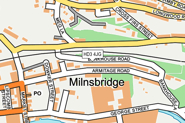 HD3 4JG map - OS OpenMap – Local (Ordnance Survey) HD3 4JG map - OS OpenMap – Local (Ordnance Survey)