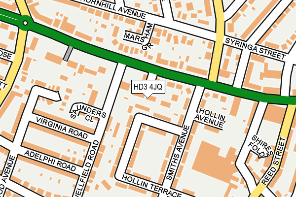 HD3 4JQ map - OS OpenMap – Local (Ordnance Survey) HD3 4JQ map - OS OpenMap – Local (Ordnance Survey)