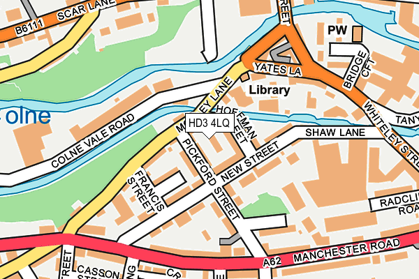 HD3 4LQ map - OS OpenMap – Local (Ordnance Survey) HD3 4LQ map - OS OpenMap – Local (Ordnance Survey)