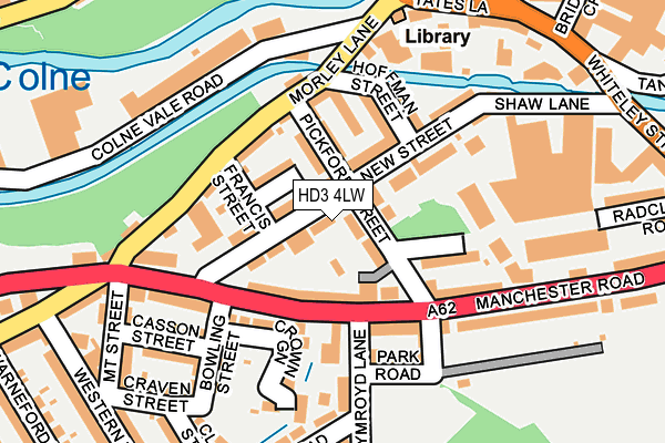 HD3 4LW map - OS OpenMap – Local (Ordnance Survey) HD3 4LW map - OS OpenMap – Local (Ordnance Survey)