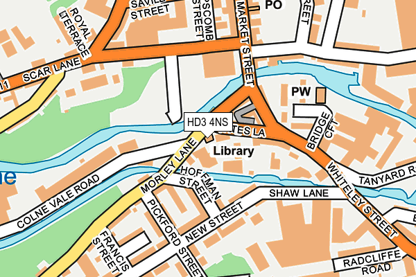 HD3 4NS map - OS OpenMap – Local (Ordnance Survey) HD3 4NS map - OS OpenMap – Local (Ordnance Survey)