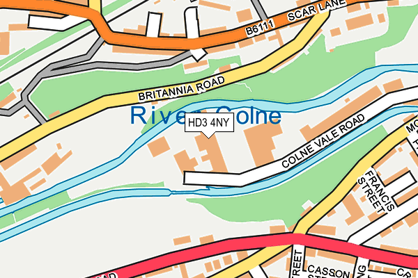 HD3 4NY map - OS OpenMap – Local (Ordnance Survey) HD3 4NY map - OS OpenMap – Local (Ordnance Survey)