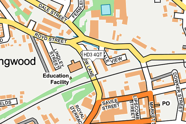 HD3 4QT map - OS OpenMap – Local (Ordnance Survey) HD3 4QT map - OS OpenMap – Local (Ordnance Survey)